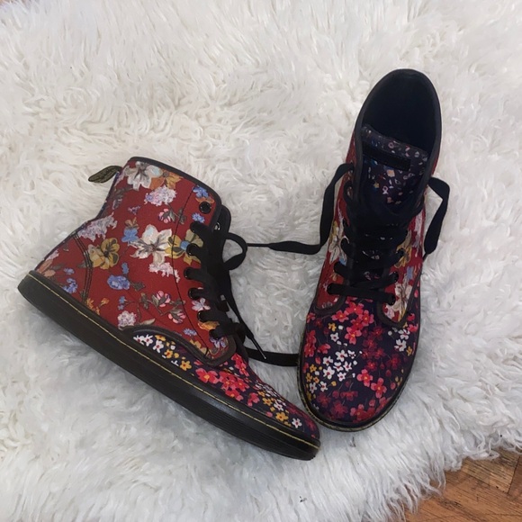 Dr Martens Shoreditch Floral Boots canvas - Picture 9 of 10
